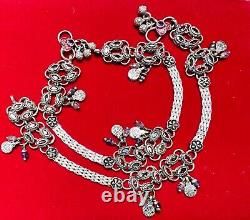 Silver Anklets Vintage Customized Design Tribal Ethnic Jewelry From India