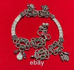 Silver Anklets Vintage Customized Design Tribal Ethnic Jewelry From India