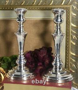 Silver Plated Candle sticks Vintage DJ Japan Candlesticks Tall a Pair