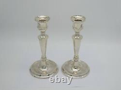 Smart Pair Vintage Solid Sterling Silver Candlesticks 1988 19.5 CM High