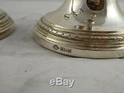 Smart Pair Vintage Solid Sterling Silver Candlesticks / Candelabra 1962