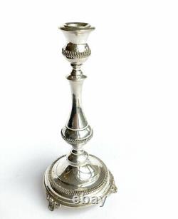 Special Pair Of 925 Sterling Silver Candlesticks Hazorfim Judaism Vintage Gift