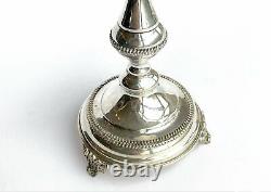 Special Pair Of 925 Sterling Silver Candlesticks Hazorfim Judaism Vintage Gift