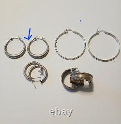 Sterling 925 Earring Lot 104 Grams 12 Pairs All Wearable Vintage to Modern