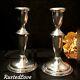 Sterling Candle Holders Empire #620 Vintage Pair Of Candlesticks