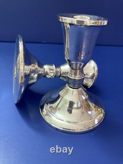 Sterling Candlesticks Duchin CreationVtg Pair of 3 3/4 H Weighted Bottoms