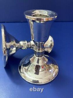 Sterling Candlesticks Duchin CreationVtg Pair of 3 3/4 H Weighted Bottoms