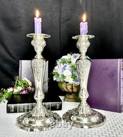 Sterling Gorham Louis XV Candelabras Vintage Large Centerpiece Candle Holders 2