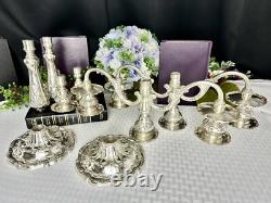 Sterling Gorham Louis XV Candelabras Vintage Large Centerpiece Candle Holders 2