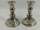 Sterling Pair Of Candle Stick Holders Beautiful Rare Vintage