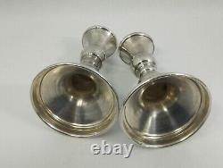 Sterling Pair of Candle Stick Holders Beautiful Rare Vintage