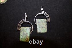 Sterling Silver 925 Pair Set Art Deco Vintage Earrings