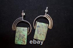 Sterling Silver 925 Pair Set Art Deco Vintage Earrings