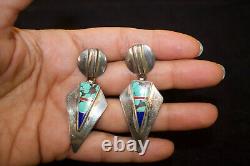 Sterling Silver 925 Pair Set Art Deco Vintage Earrings