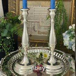 Sterling Silver Candle Holders Vintage Firenze Italy Dinner Taper Candleholders