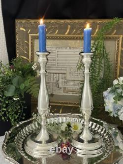 Sterling Silver Candle Holders Vintage Firenze Italy Dinner Taper Candleholders