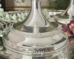 Sterling Silver Candle Holders Vintage Firenze Italy Dinner Taper Candleholders