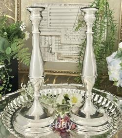 Sterling Silver Candle Holders Vintage Firenze Italy Dinner Taper Candleholders