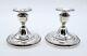 Sterling Silver Candlesticks Holders Mueck-carey Pr (2) Weighted Vintage 4-1/4