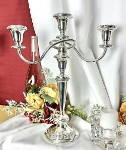 Sterling Silver Crown Candelabras Silver Candle Holders 15 Candlesticks Pair