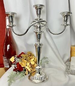 Sterling Silver Crown Candelabras Silver Candle Holders 15 Candlesticks Pair