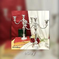 Sterling Silver Crown Candelabras Silver Candle Holders 15 Candlesticks Pair