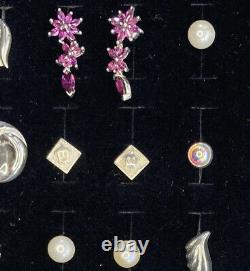 Sterling Silver Pierced Lot Vintage Earring Wear Excellent Condition 23 Pair 92g