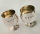 Sterling Silver Rare Queen Elizabeth Ii Brandy/port Goblet Cups Vtg. 1969 (pair)