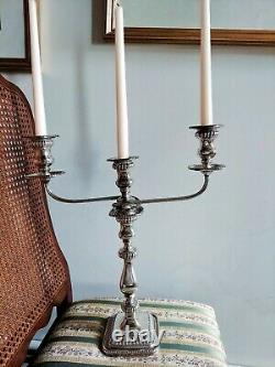 Sterling silver candelabra pair excellent vintage condition