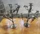 Stunning Pair Solid Brass Vintage Floral Candelabra