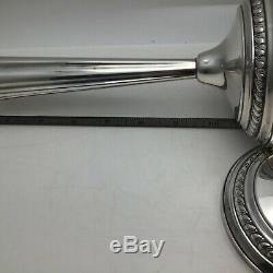 Stunning Vintage Sterling Silver Pair Candlesticks Weighted