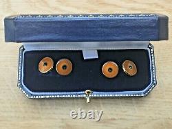 Superb Pair of Vintage Gold on Silver Enamel Cufflinks by Theo Fennell