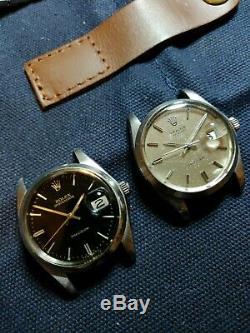 TWO Vintage Rolex Oysterdate Precision 6694 Stainless 34mm Date Watches PAIR