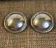 Taxco Mexico Vintage 925 Sterling Silver Modernist Clip On Earrings Pair