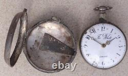 Ths Whitt 1800s Vtg Pair Case Verge Fusee Early Engine Turning Parts/Restoration
