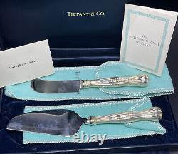 Tiffany & Co Louis Comfort Vintage Pair Sterling Silver Cheese Pastry Knives