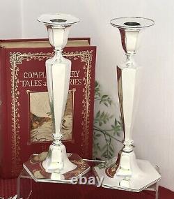 Tiffany & Co Sterling Silver Vintage Candle Sticks 1940's Monogramed Silver Pair