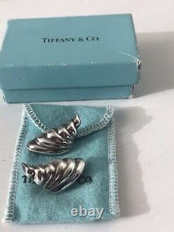 Tiffany & Co. Vintage 1980s Sterling Silver Pair Clip On Earrings