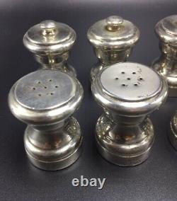 Tiffany & Co Vintage 6 Pairs Sterling Silver Salt Shakers & Pepper Grinders