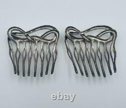 Tiffany & Co. Vintage Pair Angela Cummings Sterling Silver Hair Combs