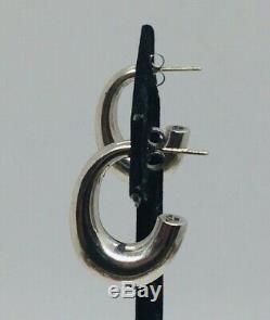 Tiffany & Co. Vintage Pair Sterling Silver Hoop Earrings