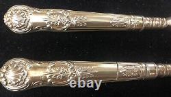 Two Vintage Sterling Silver Nut Crackers Matched Pair Antique Gold Overlay / 94