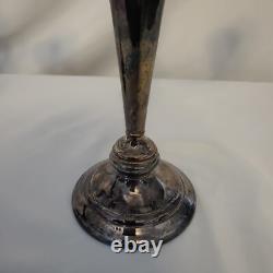 Two Vtg Gorham Silverplate Pair of Colonial 3-Part Twisted Arm Candelabras 12