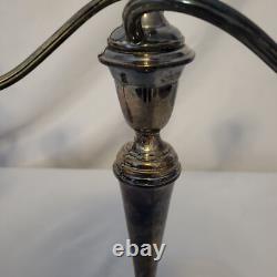 Two Vtg Gorham Silverplate Pair of Colonial 3-Part Twisted Arm Candelabras 12