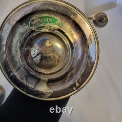 Two Vtg Gorham Silverplate Pair of Colonial 3-Part Twisted Arm Candelabras 12