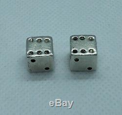 VERY RARE! Vintage Tiffany & Co. Sterling Silver. 925 Gambling Game Dice Pair