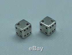 VERY RARE! Vintage Tiffany & Co. Sterling Silver. 925 Gambling Game Dice Pair