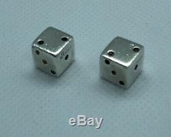 VERY RARE! Vintage Tiffany & Co. Sterling Silver. 925 Gambling Game Dice Pair