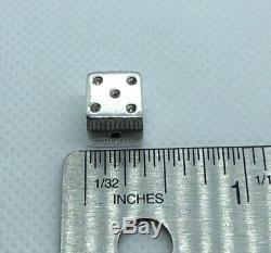 VERY RARE! Vintage Tiffany & Co. Sterling Silver. 925 Gambling Game Dice Pair