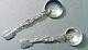 Vintage 950 Sterling Silver Pair Of Chinese Fruit Spoons